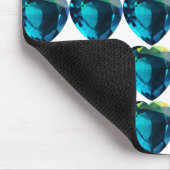 Herz Aquamarine, blau Mousepad (Ecke)