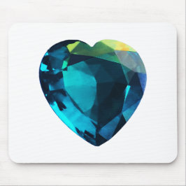 Herz Aquamarine, blau Mousepad