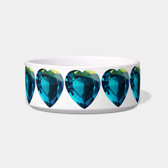 Herz Aquamarine, blau Napf (Vorderseite)