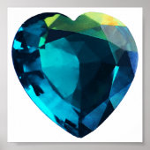 Herz Aquamarine, blau Poster (Vorne)