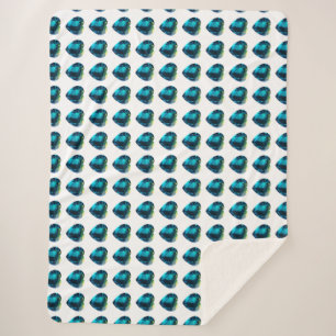 Herz Aquamarine, blau Sherpadecke