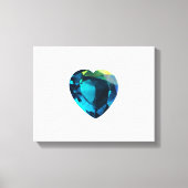 Herz Aquamarine Leinwanddruck (Vorderseite)