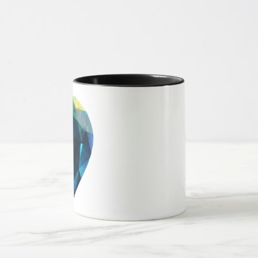 Herz Aquamarine Tasse (Zentrum)