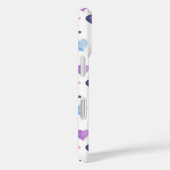 Herz-Aquarellmuster Pink Blau Lila Case-Mate iPhone Hülle (Rückseite / Rechts)