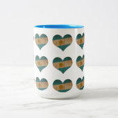 Herz Argentiniens Zweifarbige Tasse (Mittel)