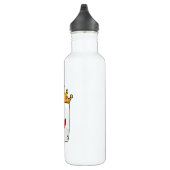 Herz As mit Königin Krone Edelstahlflasche (Rechts)