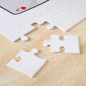 Herz As mit Königin Krone Puzzle (Seite)