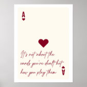 Herz-Ass-Motivationsposter Poster (Vorne)
