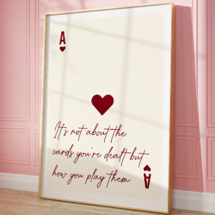 Herz-Ass-Motivationsposter Poster