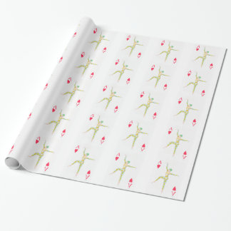 Herz-Ass-Tanzdesign Kunst Retro-Harlekin Geschenkpapier