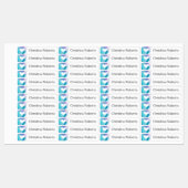 Herz auf Aquarellkleidung aus individuelle Name Etiketten (Blatt)