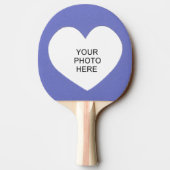 Herz auf Blau addieren Foto-Rahmen Tischtennis Schläger (Rückseite)