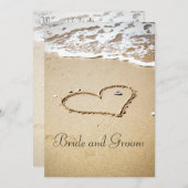 Herz auf dem Ufer Einladung (Vorne/Hinten)