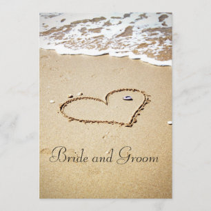 Herz auf dem Ufer Einladung