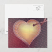 Herz auf einem Band Postkarte (Vorne/Hinten)