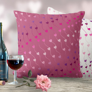 Herz auf einem String Muster Gradient Pink ID628 Kissen