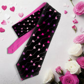 Herz auf einem String Muster Gradient Pink ID628 Krawatte