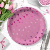 Herz auf einem String Muster Gradient Pink ID628 Pappteller