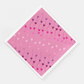 Herz auf einem String Muster Gradient Pink ID628 Serviette (Ecke)