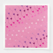 Herz auf einem String Muster Gradient Pink ID628 Serviette (Vorderseite)