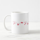 Herz auf einer String-Tasse Kaffeetasse (Links)