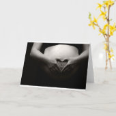 Herz auf einer trächtigen Tummy Karte (Gelbe Blume)