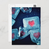Herz auf Eis Postkarte (Vorne/Hinten)