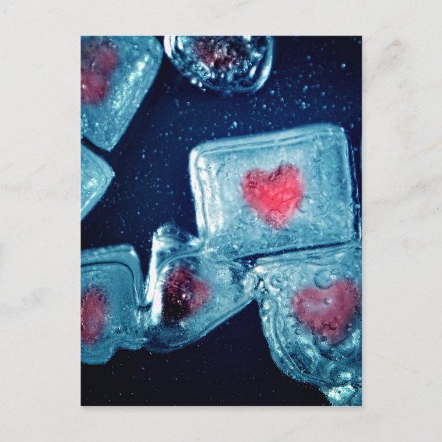 Herz auf Eis Postkarte (Vorderseite)