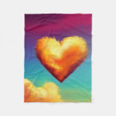 Herz auf Feuerblanket Fleecedecke (Vorderseite)