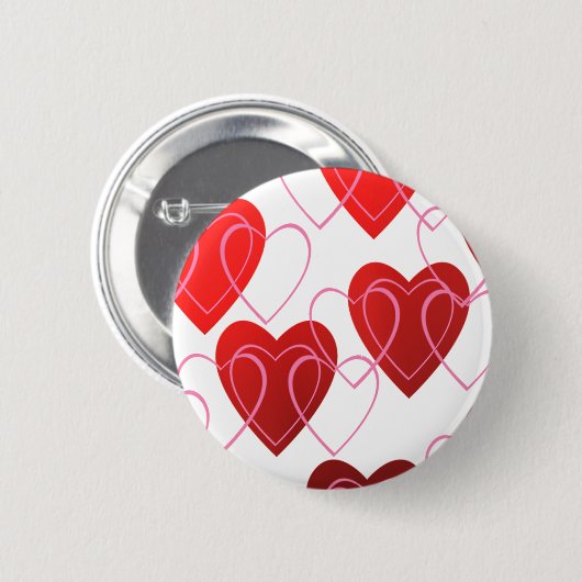 Herz auf Herz-Valentinsgruß-Knopf Button (Vorne & Hinten)