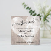 Herz auf Holzkalligrafie - Verspätete Hochzeitkart (Stehend Vorderseite)