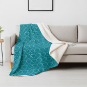 Herz auf lebendiges Blau Sherpadecke