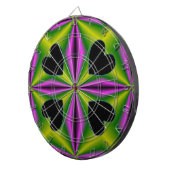 Herz auf lila grünen Regenbogen Dartscheibe (Vorderseite rechts)