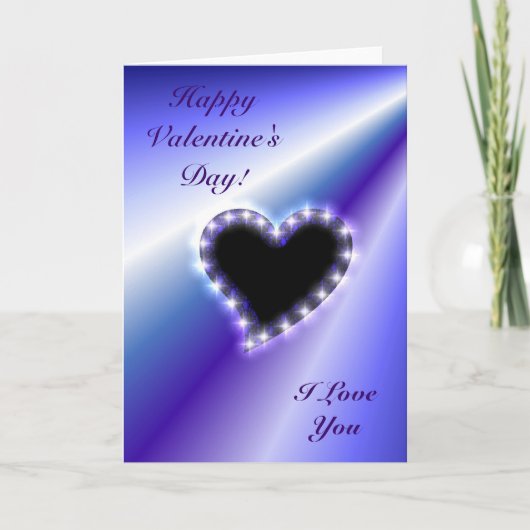 Herz auf lila Regenbogen Feiertagskarte (Vorderseite)