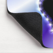 Herz auf lila Regenbogen Mousepad (Ecke)