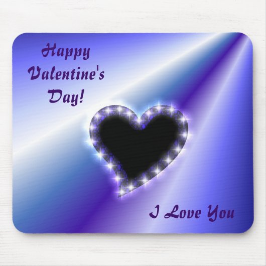 Herz auf lila Regenbogen Mousepad (Vorne)