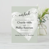 Herz auf Sage Grün unsere schlechte verspätete Hoc (Stehend Vorderseite)