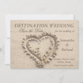 Herz auf Sand - Ankündigung Datum freihalten (Vorderseite)