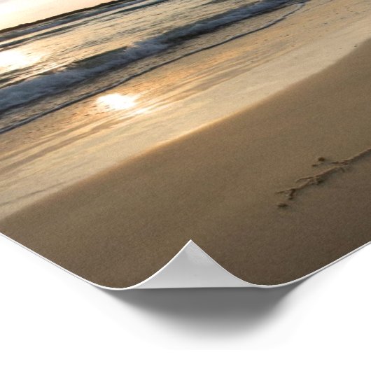 Herz auf Sand Poster (Ecke)