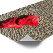 Herz auf Sandplakat Poster (Ecke)