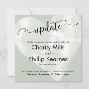 Herz auf Seite Grün Update Zurückgestellt Hochzeit