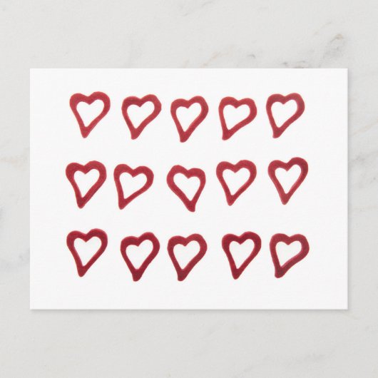 Herz auf weißem Hintergrund Postkarte (Vorderseite)