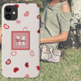 Herz auf Zement Weiß in Rosa bis Rot Ombre Case-Mate iPhone Hülle