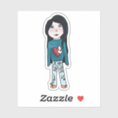 Herz Aufkleber (Blatt)