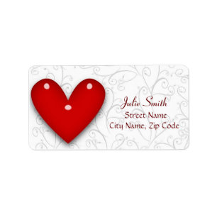 Herz-Aufkleber Adressaufkleber
