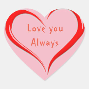 Herz-Aufkleber, glatt Herz-Aufkleber