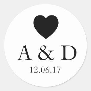 Herz-Aufkleber-Label Elegante Hochzeit-Verlobung Runder Aufkleber