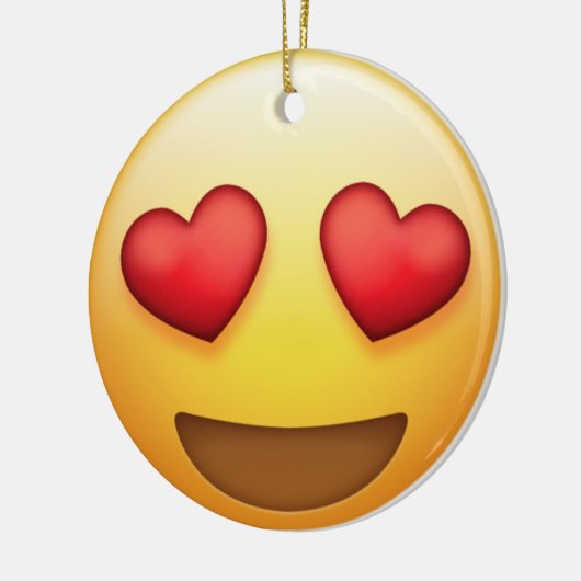 Herz-Auge und Kuss Emoji Verzierung Keramik Ornament (Links)