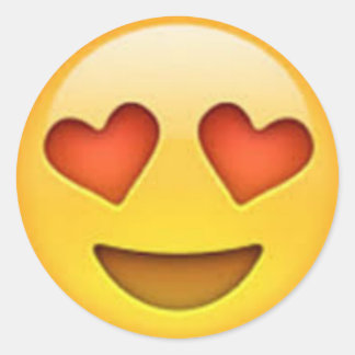 Herz Augen Emoji Aufkleber