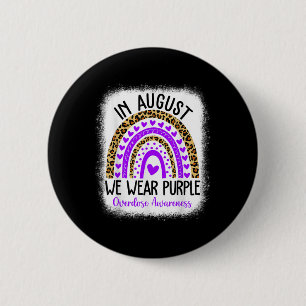 Herz August Wir tragen Purple Überdosis Awareness Button